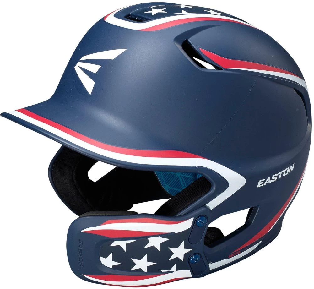 Easton Z5 2.0 Stars & Stripes W/ Universal Jaw Guard Senior Matte Batting Helmet A168543SS 3 Easton Z5 2.0 Stars & Stripes W/ Universal Jaw Guard Senior Matte Batting Helmet A168543SS